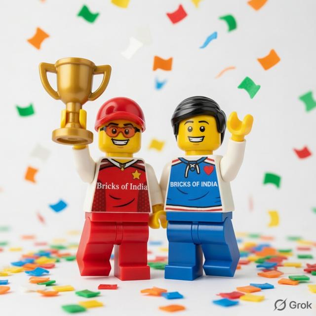 Bricks of India mascots celebrating deals